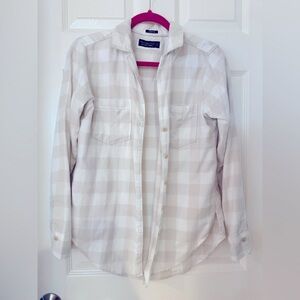 Abercrombie & Fitch Cream Flannel Shirt
